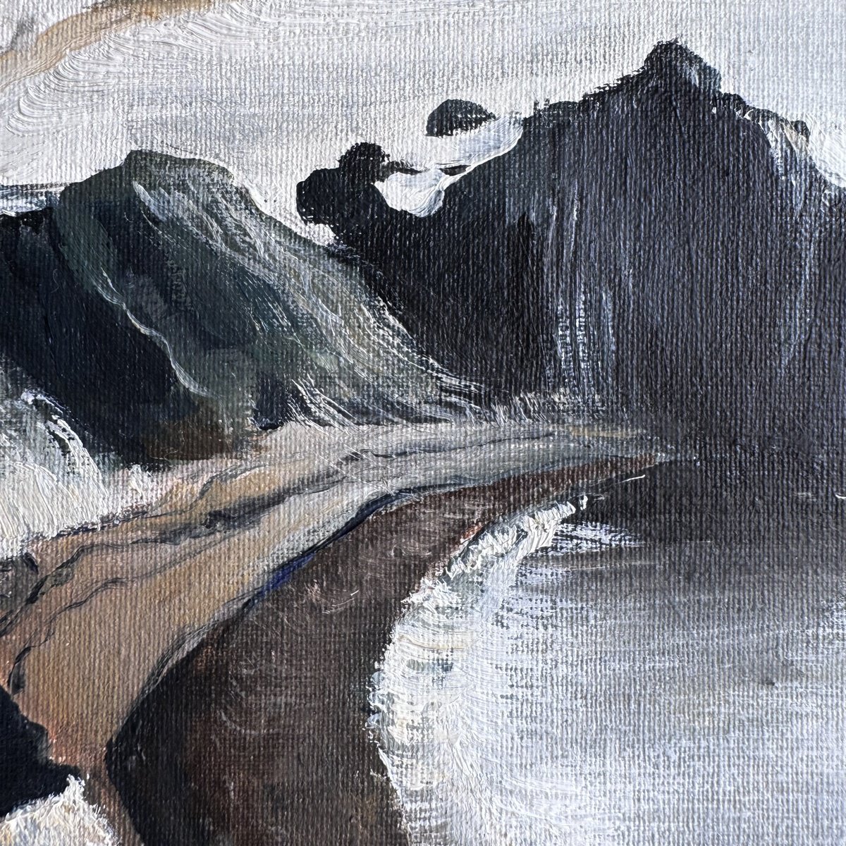 Impressionistic Landscape Oil Painting By Irina Zelenina, 13 X 13, Dark. Original, Original Artwork