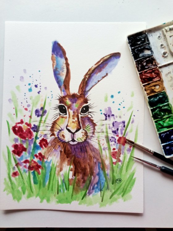 Hare and Flowers