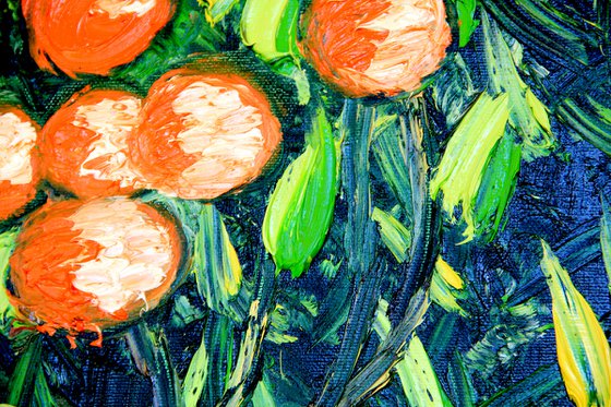 Extra large Mandarin trees oil painting