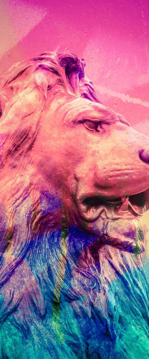 Trafalgar Lion (i)- London Art by Deborah Pendell