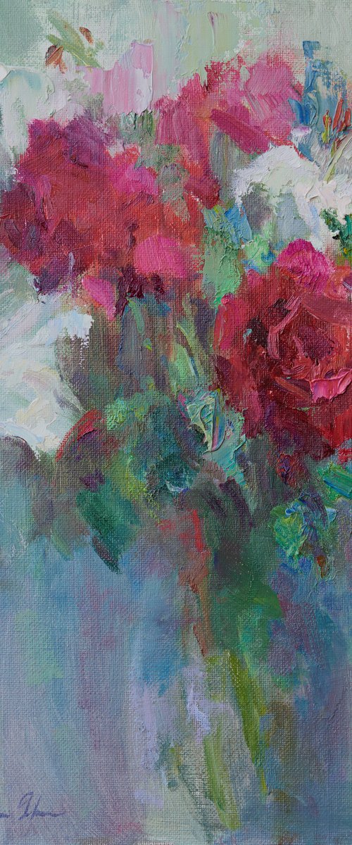 Lilies and Roses by Oksana Johnson