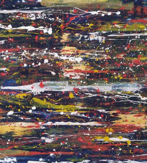 Abstract Modern ACRYLIC PAINTING on CANVAS by M.Y. by Max Yaskin