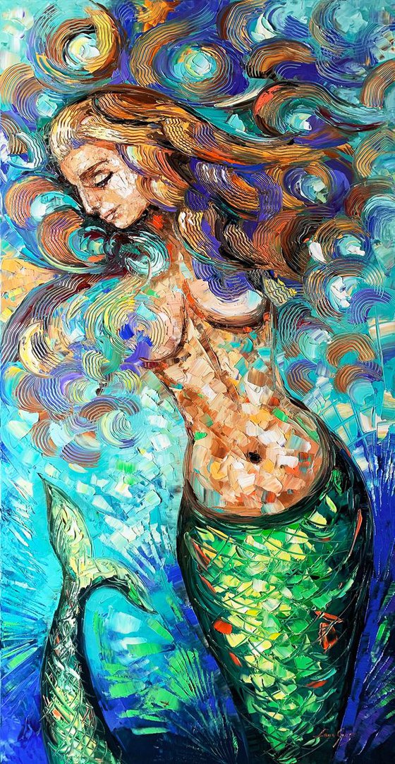 Siren Original Figurative Oil Painting