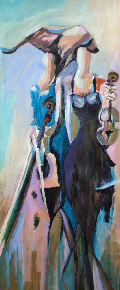 Chamber musicians / 64 X 24 cm by Alexandra Djokic