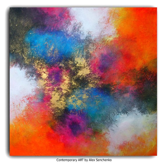 Contemporary art, original acrylic abstract painting / Unique painting by Alex Senchenko /Ready to hang /  Episode 68