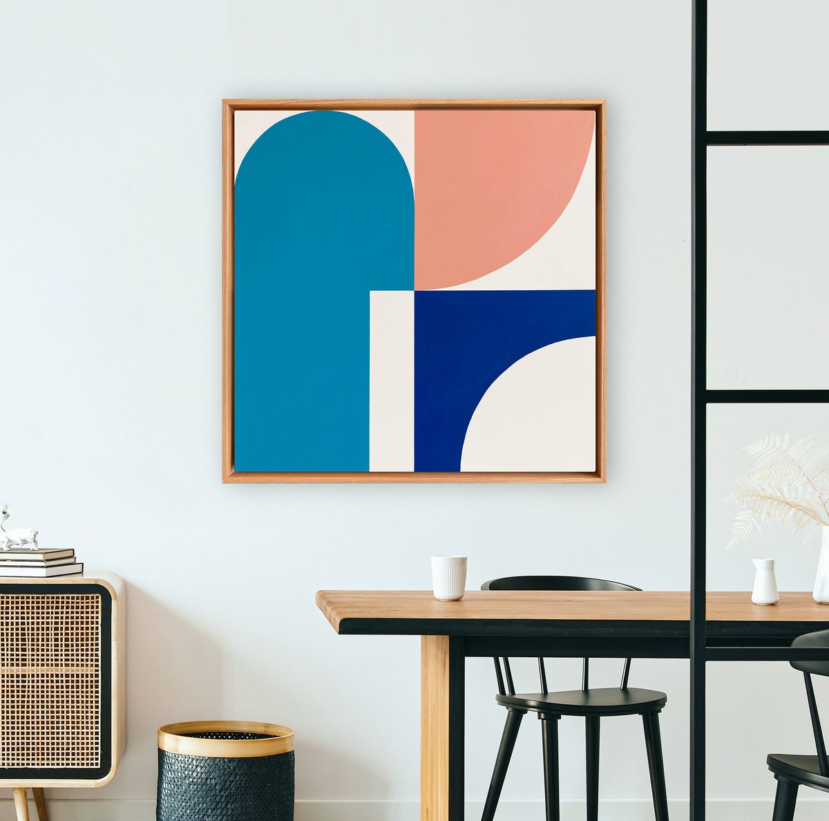 Geometric Abstract Acrylic Painting By Liam Roberts, 25 X 25", Modula, Original Artwork