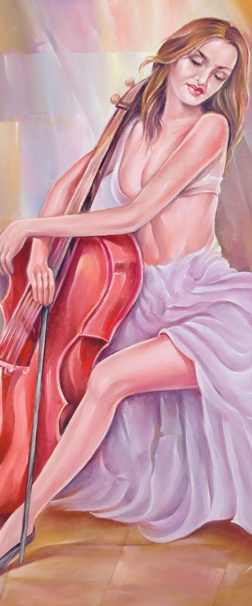 The cellist by Raphael Chouha