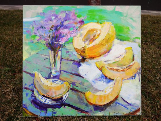 Sunny melons . Summer