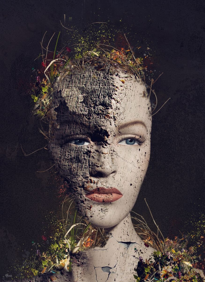 Illustrative Portrait Photograph By Bojan Jevtic, 32 X 43, Killing Me Softly, Original Artwork