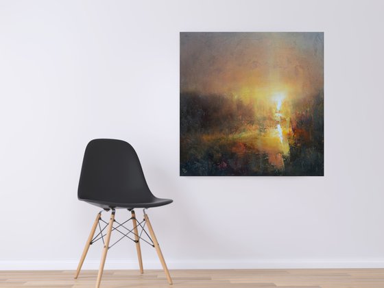 " Hazy Sunrise " SPECIAL PRICE / W 80 x H 80 cm