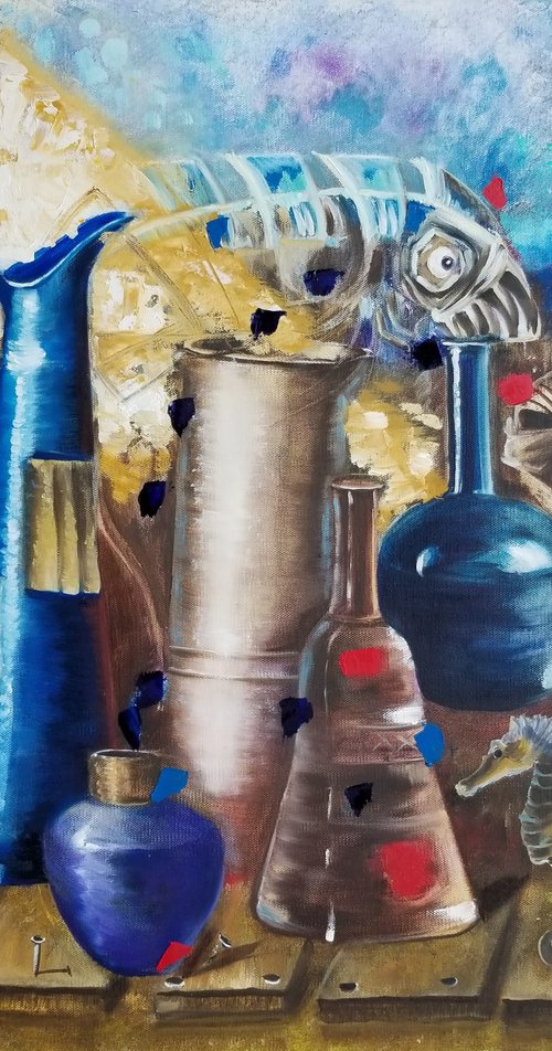Pisces Guarding Treasures. by Alexandra Tomorskaya/Caramel Art Gallery