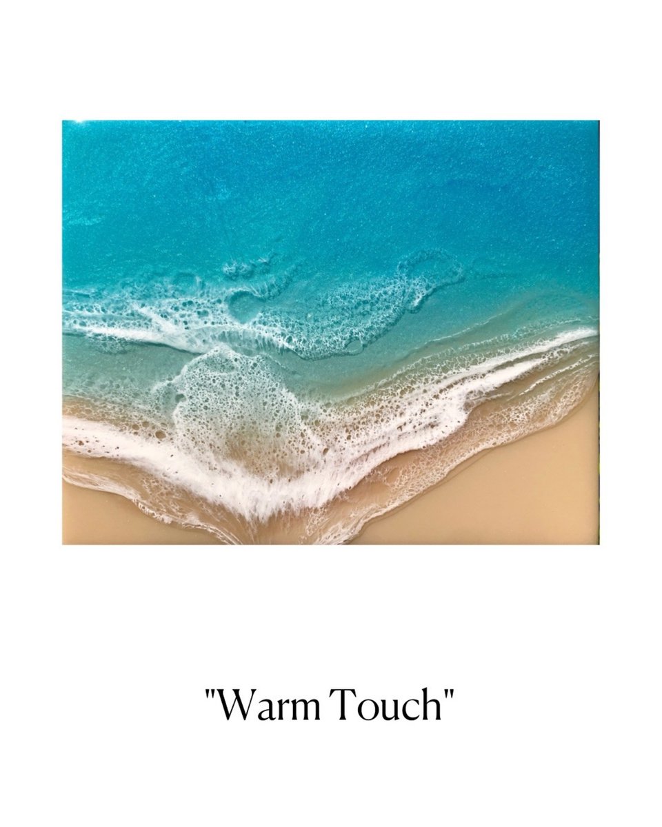 White Sand Beach Warm Touch Ocean Painting by Ana Hefco
