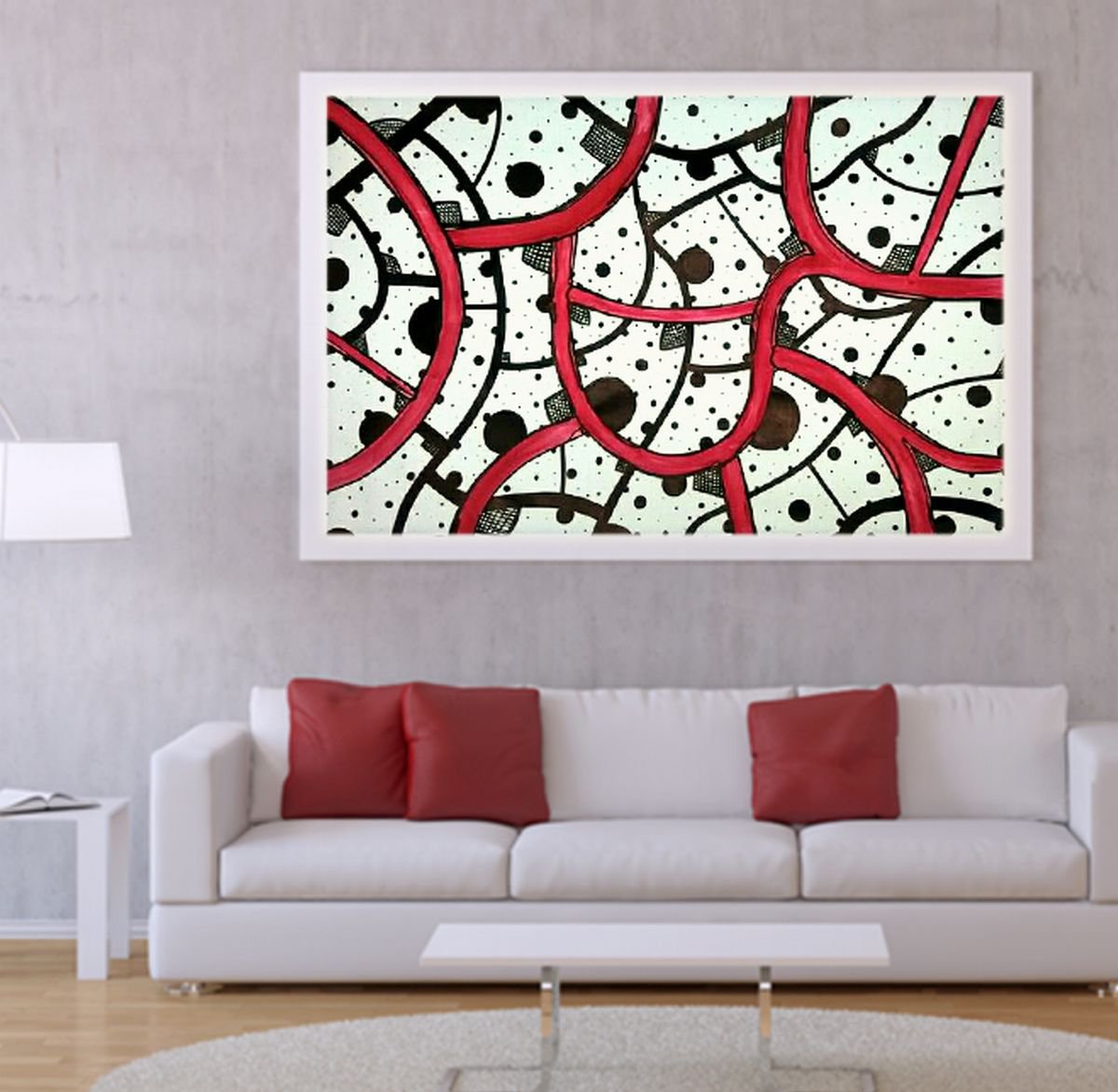 Abstract Painting By Riccardo Ticco Capparella, 39 X 59", Let Me Unreal #2, Original Artwork