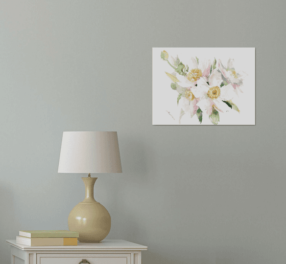 White Peony Flowers