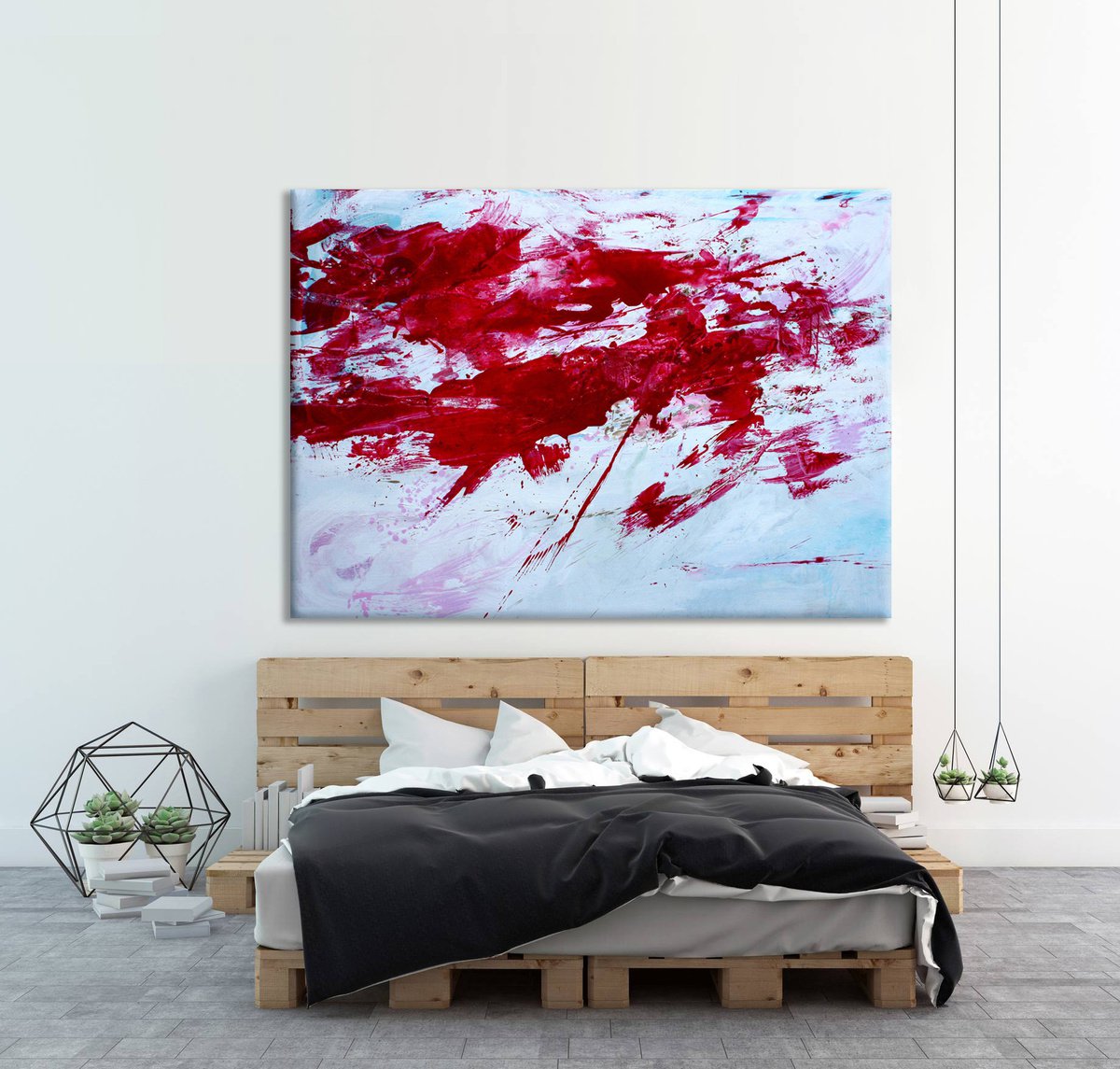 Abstract Acrylic Painting By Veljko Martinovic, 55 X 39", Large Painting - Where Are We Going, Original Artwork