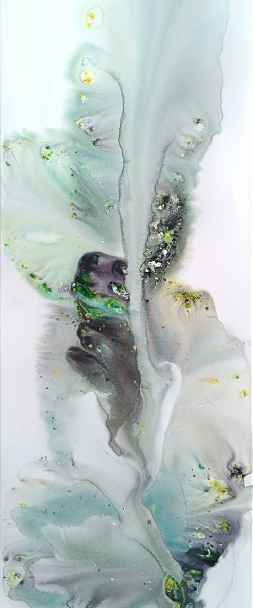 Nature 599 — Abstract Celadon Frond by Muriel Napoli