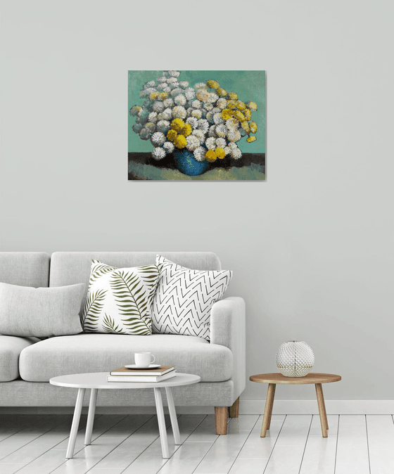 Chrysanthemums in Bloom
