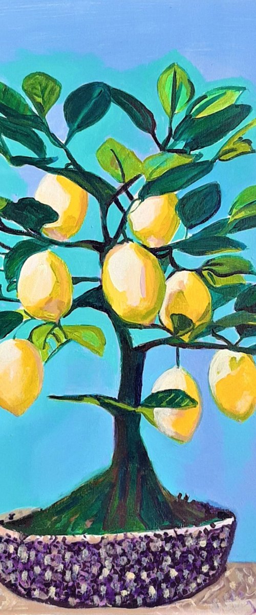 Lemon tree / 67 X 55 X 5 cm by Alexandra Djokic