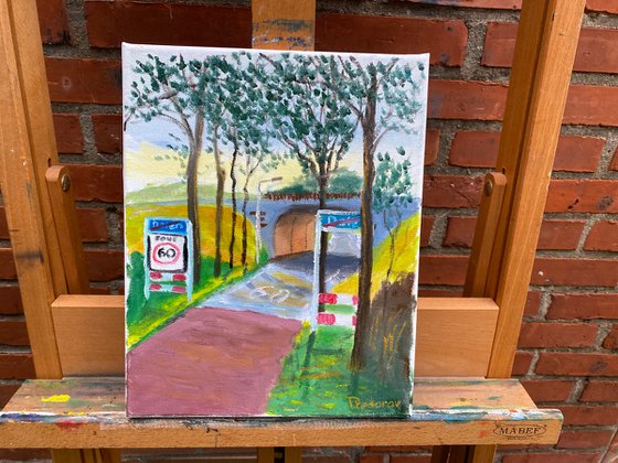 The road from Dalen. Plein air