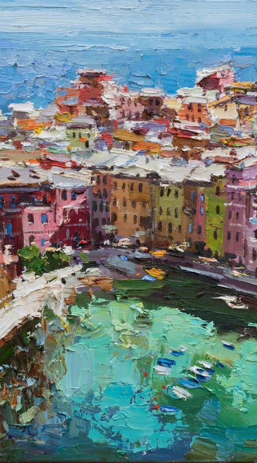Italy - Original impasto landscape painting by Anastasiia Valiulina