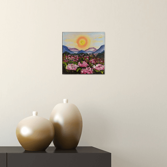 Field with peonies