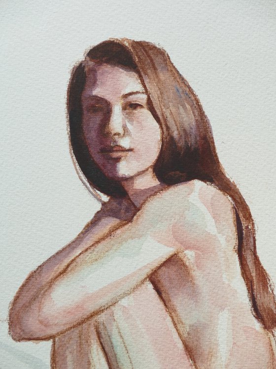 Seated female nude