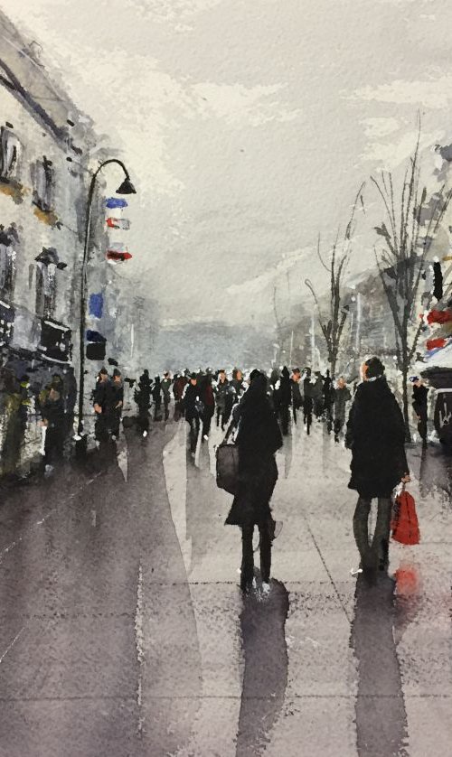 Wet street, Vienna by Tihomir Cirkvencic