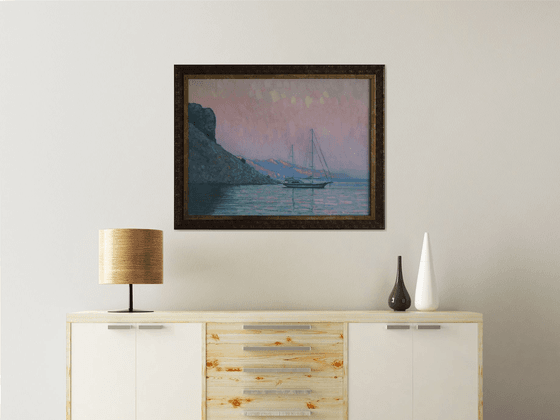 Sunset. Italian beach