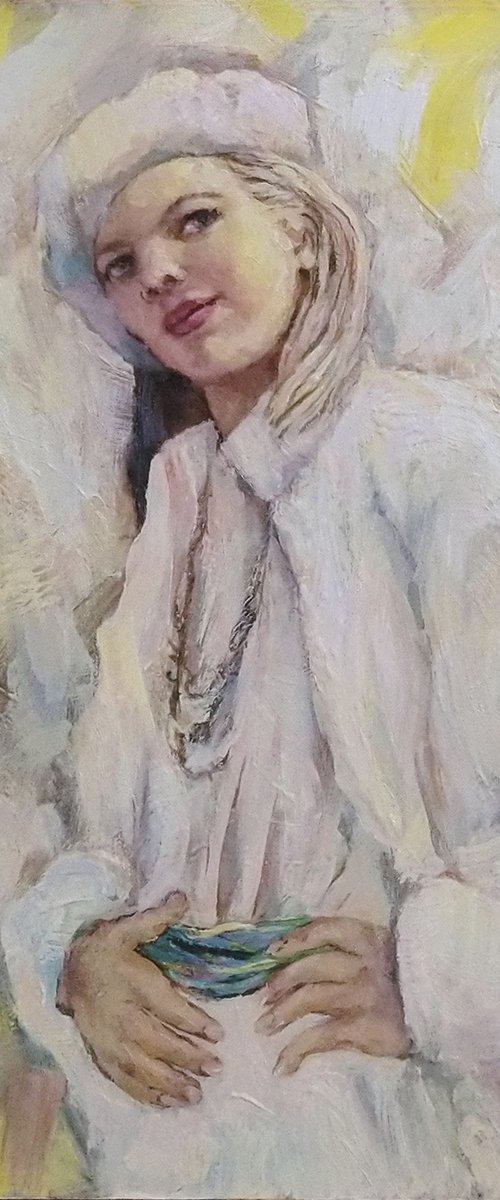 WOMAN IN WHITE. SPRING by Ilgonis Rinkis