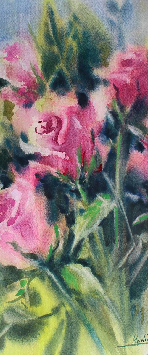 Roses- original artwork by Nadiia Dubei