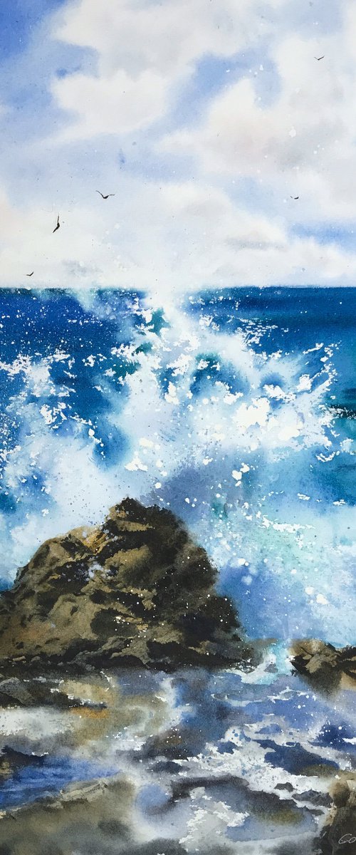 Waves and rocks #11 by Eugenia Gorbacheva