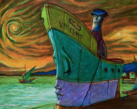 VINCENT, THE SHIP OF DREAMS - ( 30 x 30 cm )