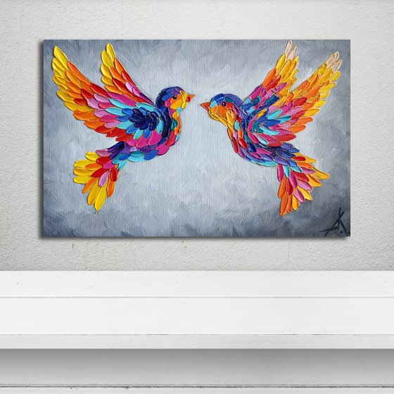 Hummingbirds in love - birds