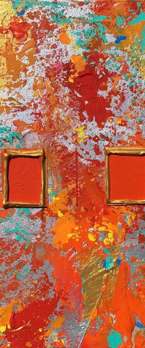 Expressive Colors Two Orange Boxes by Robert Lynn