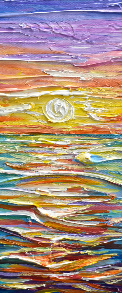 Bright Sunset - Original Acrylic Painting on Canvas by Olga Tkachyk