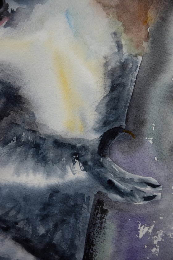 Koala painting, Australia watercolor painting original