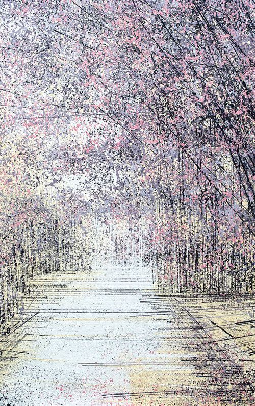 Cherry Blossom Trees In Evening Light by Marc Todd