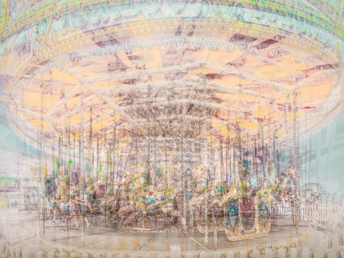 Abstract Photograph By Adam Regan, 36 X 27, On The Merry Go Round Viia, Original Artwork