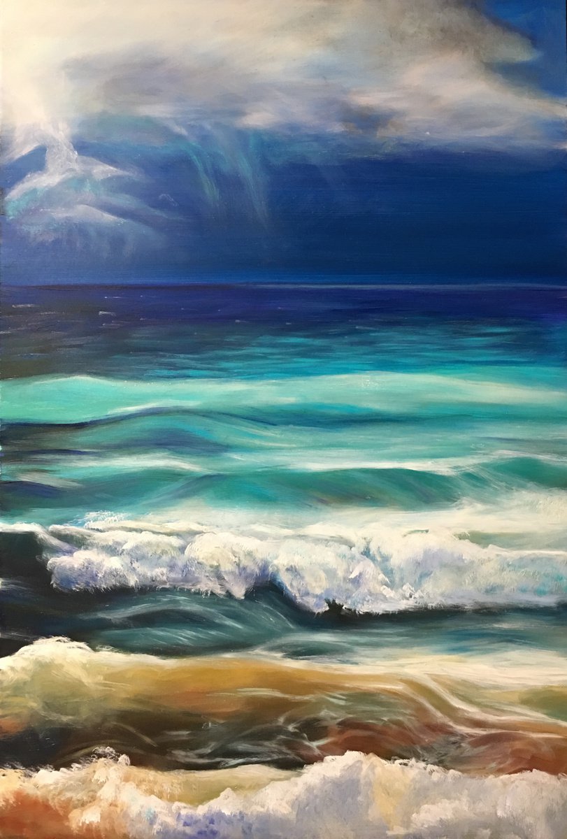 Photorealistic Oil Painting , Seascape By Jennie Smallenbroek, 21 X 25, Artwork For Sale On Artfinder