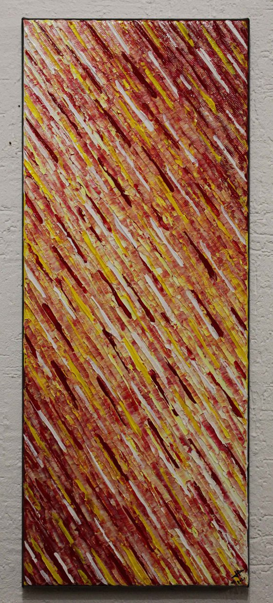 Red yellow white knife texture