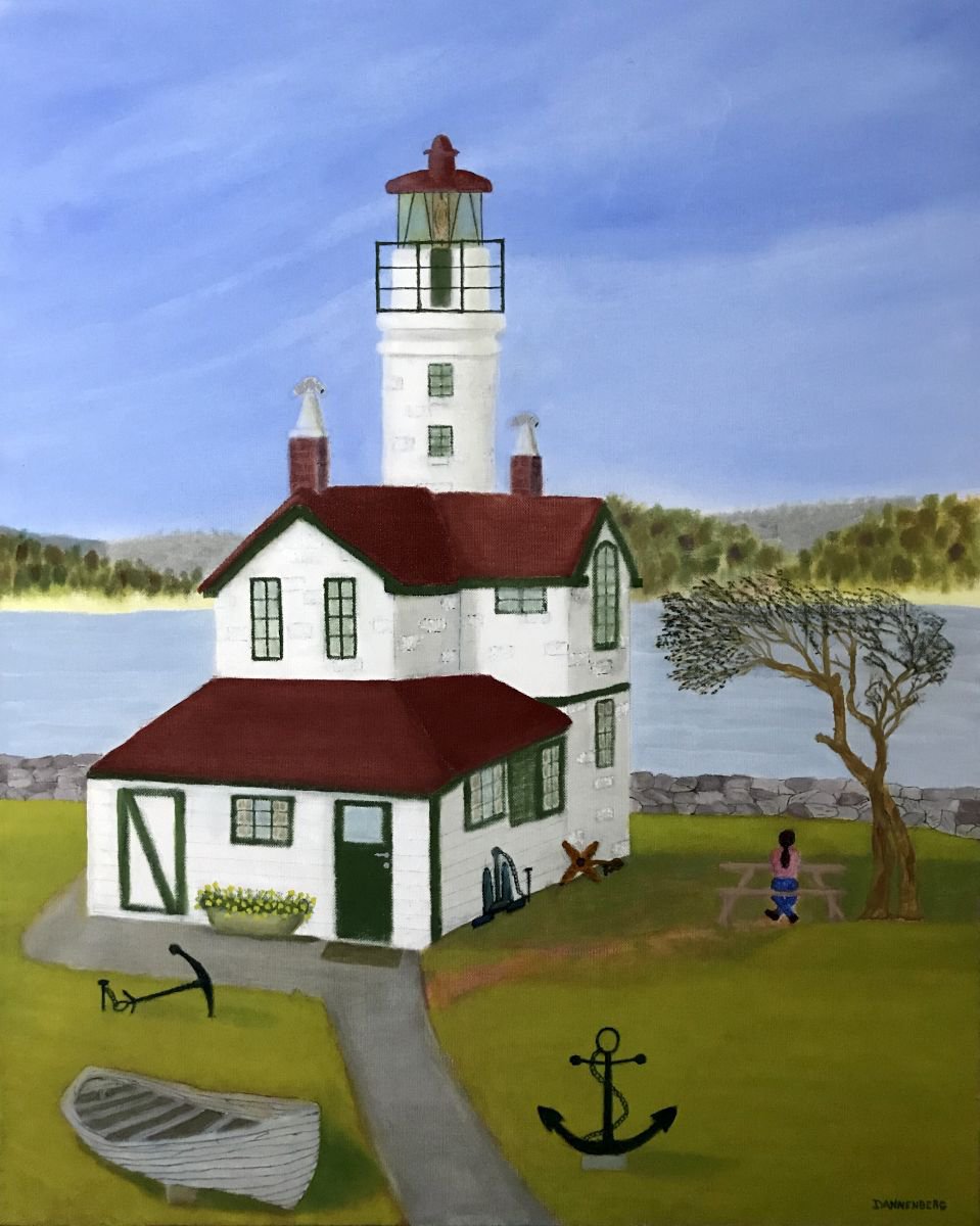ANCHOR ISLAND LIGHTHOUSE by Leslie Dannenberg