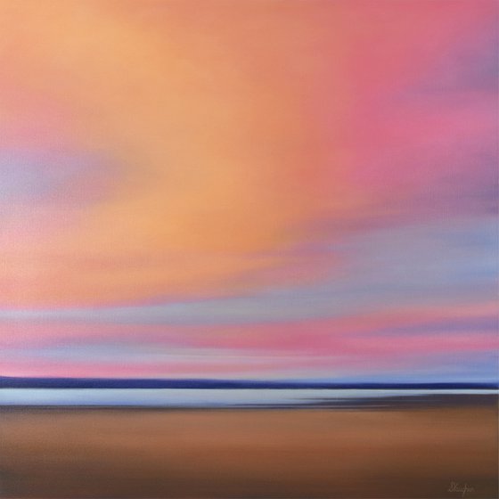 Sunset Harmony - Colorful Abstract Landscape