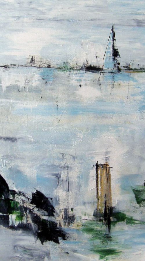 Spring Ebb 2  (36''x48'') by Lil Nutter