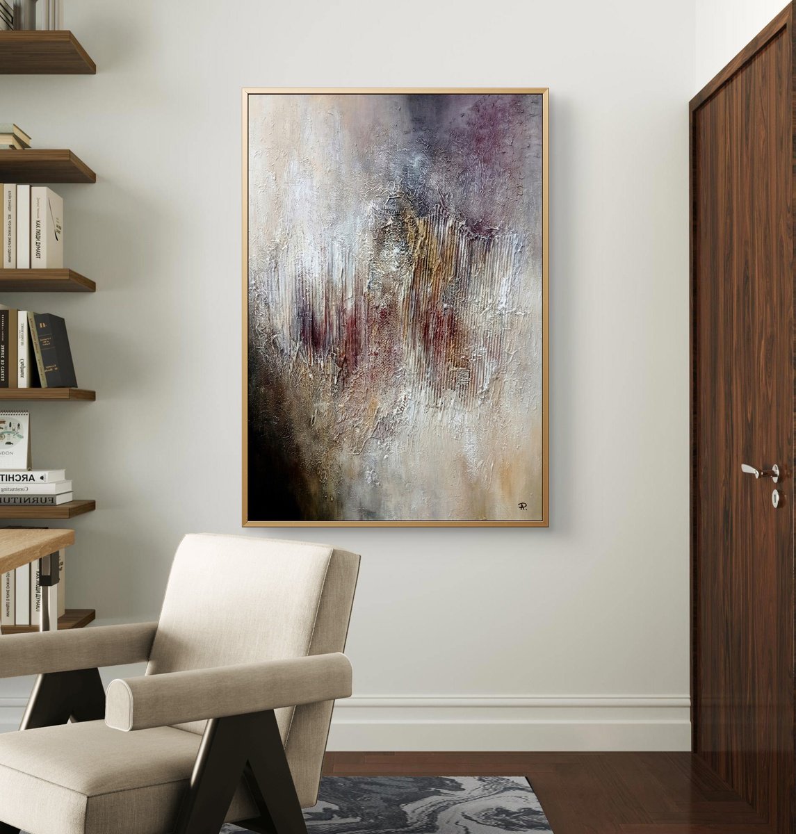 Abstract Acrylic Painting By Alexandra Petropoulou, 28 X 39, Earthbound Harmony, Original Artwork