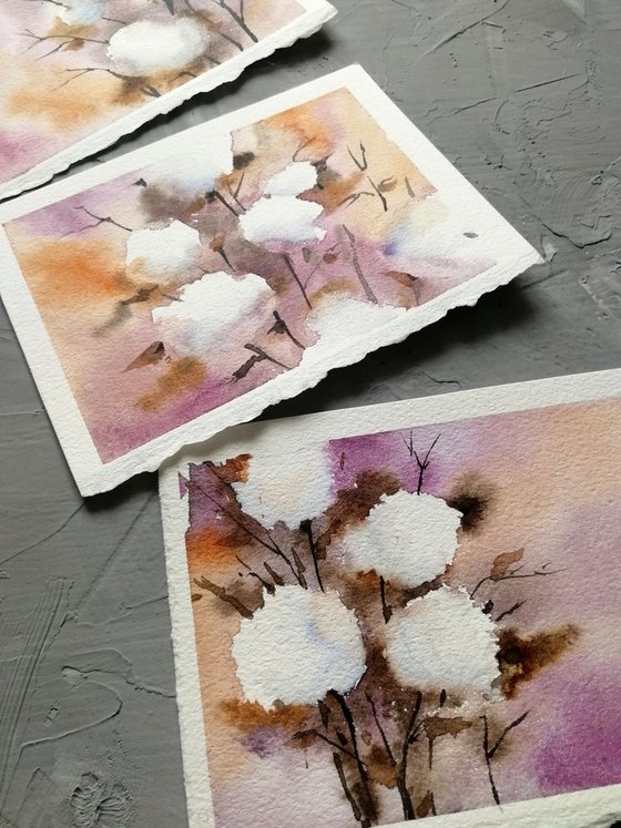 Cotton flower painting