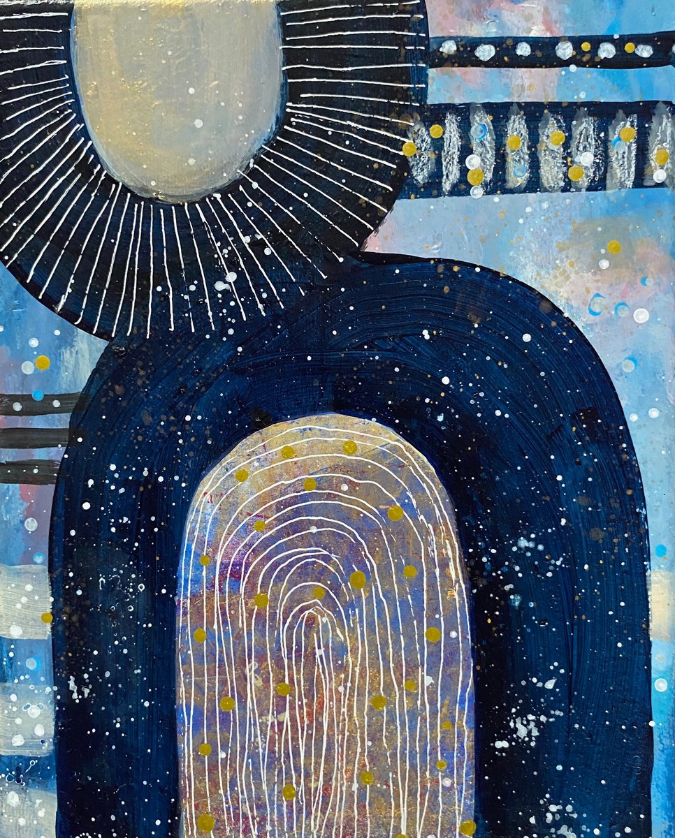 Abstract Painting By Kate Marion Lapierre, 8 X 10", Frosty Morning, Original Artwork