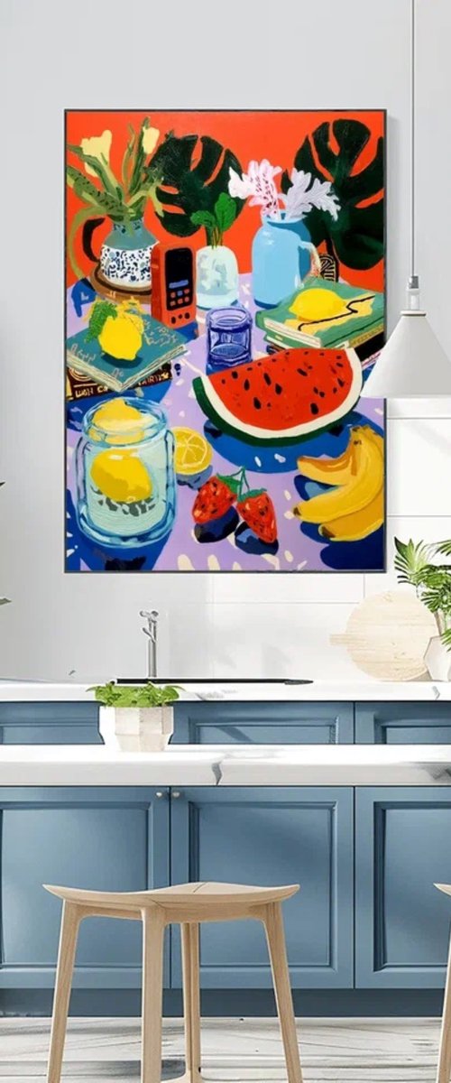 Modern Still Life with Fruit by Sasha Robinson