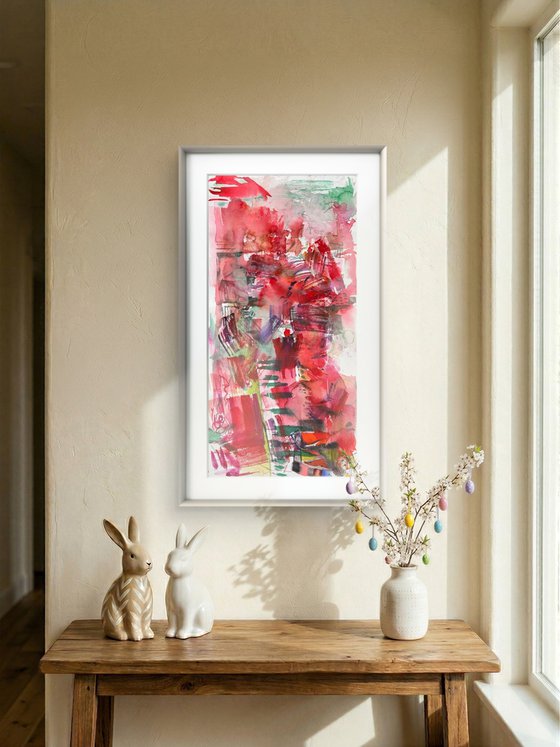 Abstract Landscape Red Poppies