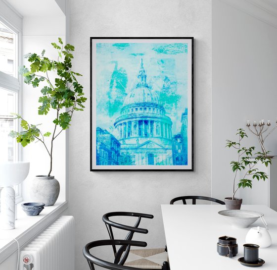 St Paul's (Blue)- London Art