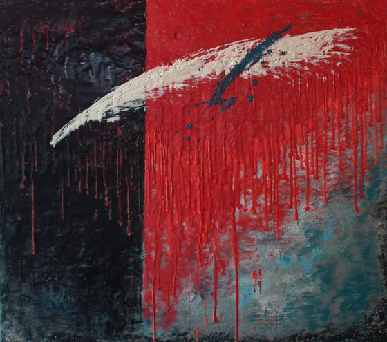 "Feather". Encaustic.